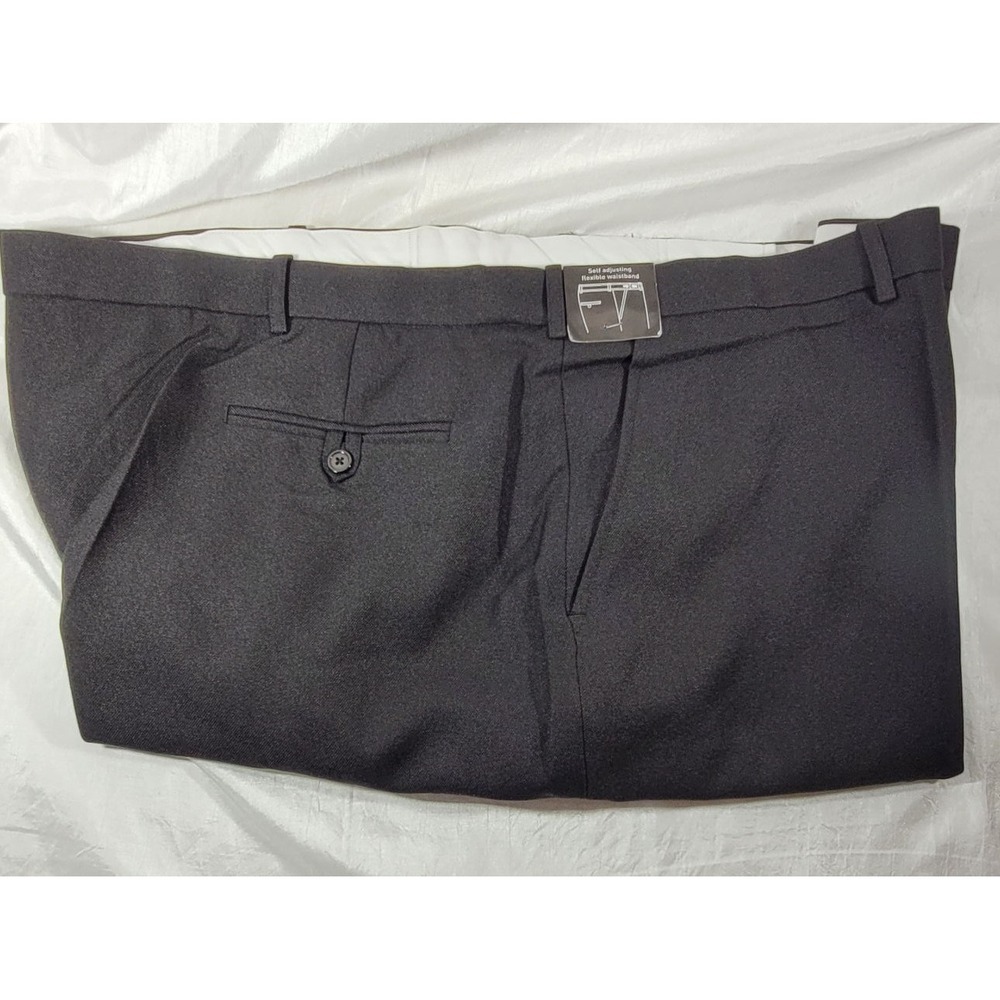 Pegasus Men's Polyester Twill Stretch Waist Pants - Black - 50x31 (52x31.5)